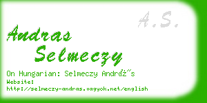 andras selmeczy business card